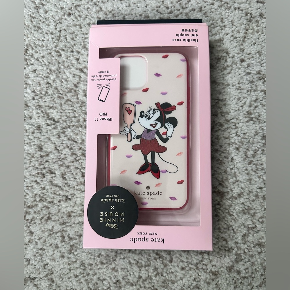 NIB kate spade New York x Minnie Mouse Pink Protective iPhone11 pro Case